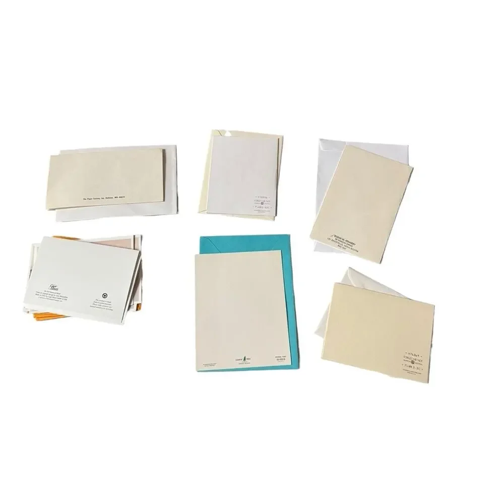 Lot 12 Vintage Blank Note Cards Mixed Themes Cape Shore Boats Rabbit Shell Fruit